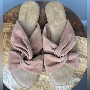 Lulus Suede Knotted Sandal Slip on  Size 9